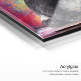 Panda – Acrylglas-Qualitätsdetail mit 6 mm Premium-Aufbau, massiver Metallplatte und intensiver Farbtiefe