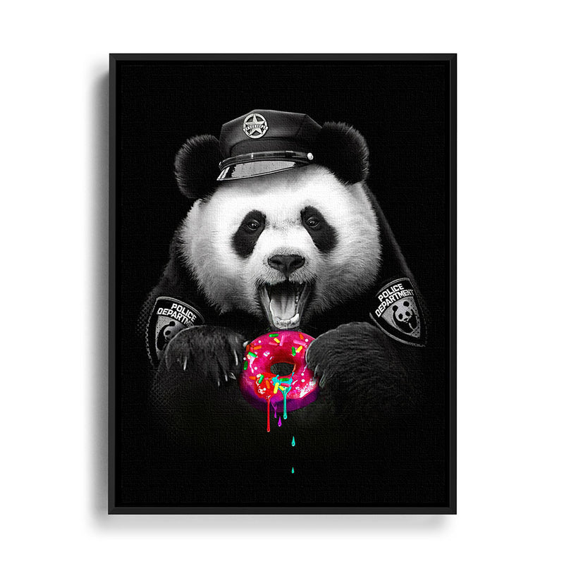 Panda im Polizei Kostüm