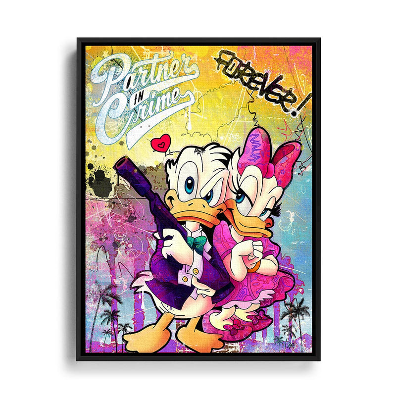 Leinwandbild Minnie und Micky Mouse Popart 
