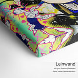 Popeye – Leinwand-Qualitätsdetail mit 300 g/m² Premium-Leinwand und feiner matter Leinwandstruktur