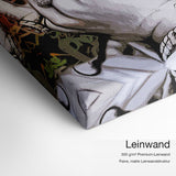 Post Malone – Leinwand-Qualitätsdetail mit 300 g/m² Premium-Leinwand und feiner matter Leinwandstruktur