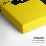 Pulp Fiction – Leinwand-Qualitätsdetail mit 300 g/m² Premium-Leinwand und feiner matter Leinwandstruktur