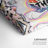 Rule Number One – Leinwand-Qualitätsdetail mit 300 g/m² Premium-Leinwand und feiner matter Leinwandstruktur