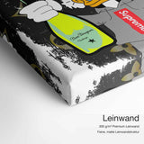 Save Water Drink Champagne 2 – Leinwand-Qualitätsdetail mit 300 g/m² Premium-Leinwand und feiner matter Leinwandstruktur