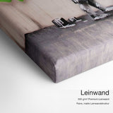 Smile now cry later – Leinwand-Qualitätsdetail mit 300 g/m² Premium-Leinwand und feiner matter Leinwandstruktur