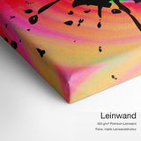 Smiley – Leinwand-Qualitätsdetail mit 300 g/m² Premium-Leinwand und feiner matter Leinwandstruktur