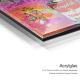 Snoopy Dance – Acrylglas-Qualitätsdetail mit 6 mm Premium-Aufbau, massiver Metallplatte und intensiver Farbtiefe