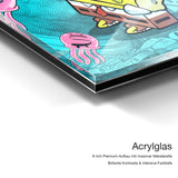 Spongebob Popart – Acrylglas-Qualitätsdetail mit 6 mm Premium-Aufbau, massiver Metallplatte und intensiver Farbtiefe