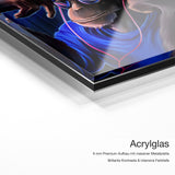 Style Chimp – Acrylglas-Qualitätsdetail mit 6 mm Premium-Aufbau, massiver Metallplatte und intensiver Farbtiefe