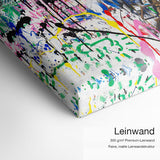 Super Batman Popart – Leinwand-Qualitätsdetail mit 300 g/m² Premium-Leinwand und feiner matter Leinwandstruktur