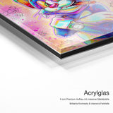 TJ Gangsters – Acrylglas-Qualitätsdetail mit 6 mm Premium-Aufbau, massiver Metallplatte und intensiver Farbtiefe