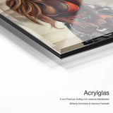 Tattoo Model – Acrylglas-Qualitätsdetail mit 6 mm Premium-Aufbau, massiver Metallplatte und intensiver Farbtiefe