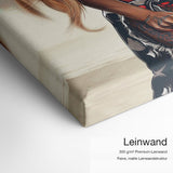 Tattoo Model – Leinwand-Qualitätsdetail mit 300 g/m² Premium-Leinwand und feiner matter Leinwandstruktur