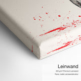 The World is Beautiful – Leinwand-Qualitätsdetail mit 300 g/m² Premium-Leinwand und feiner matter Leinwandstruktur