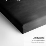 The Best Project is You – Leinwand-Qualitätsdetail mit 300 g/m² Premium-Leinwand und feiner matter Leinwandstruktur