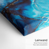 Tiefsee – Leinwand-Qualitätsdetail mit 300 g/m² Premium-Leinwand und feiner matter Leinwandstruktur