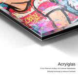 Tim und Struppi – Acrylglas-Qualitätsdetail mit 6 mm Premium-Aufbau, massiver Metallplatte und intensiver Farbtiefe