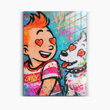 Tim und Struppi – Comic-Motiv Leinwandbild fürs Wohnzimmer