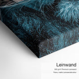 Underwater Lion – Leinwand-Qualitätsdetail mit 300 g/m² Premium-Leinwand und feiner matter Leinwandstruktur