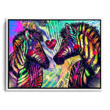 Wandbild Zebras im Popart style