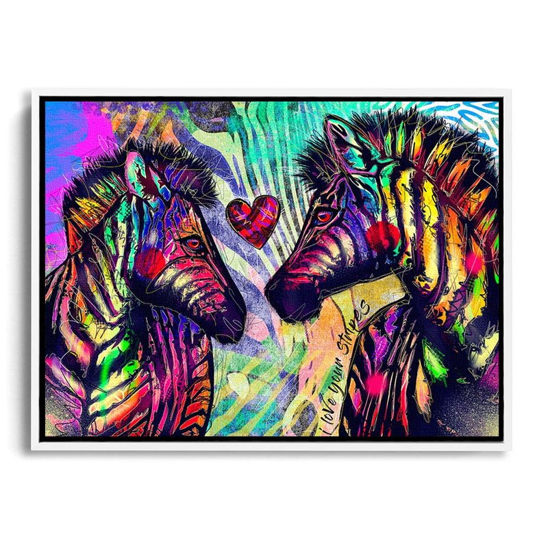 Wandbild Zebras im Popart style