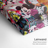 Don't Panic – Leinwand Qualitätsdetail mit 300 g/m² Premium-Leinwand und feiner, matter Leinwandstruktur