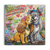 Tramp-and-Love Liebesmotiv – Tramp and Love Wandbild auf Leinwand