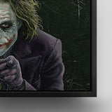 Nahaufnahme Wandbild Batman und Joker Leinwand