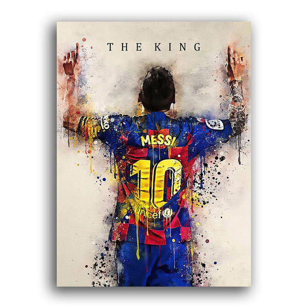 Lionel Messi Torjubel und schaut zum Himmel