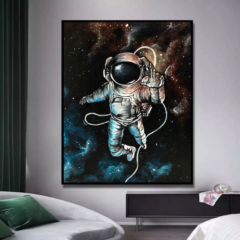 Wandbild von einem Astronaut auf Weltraum spaziergang