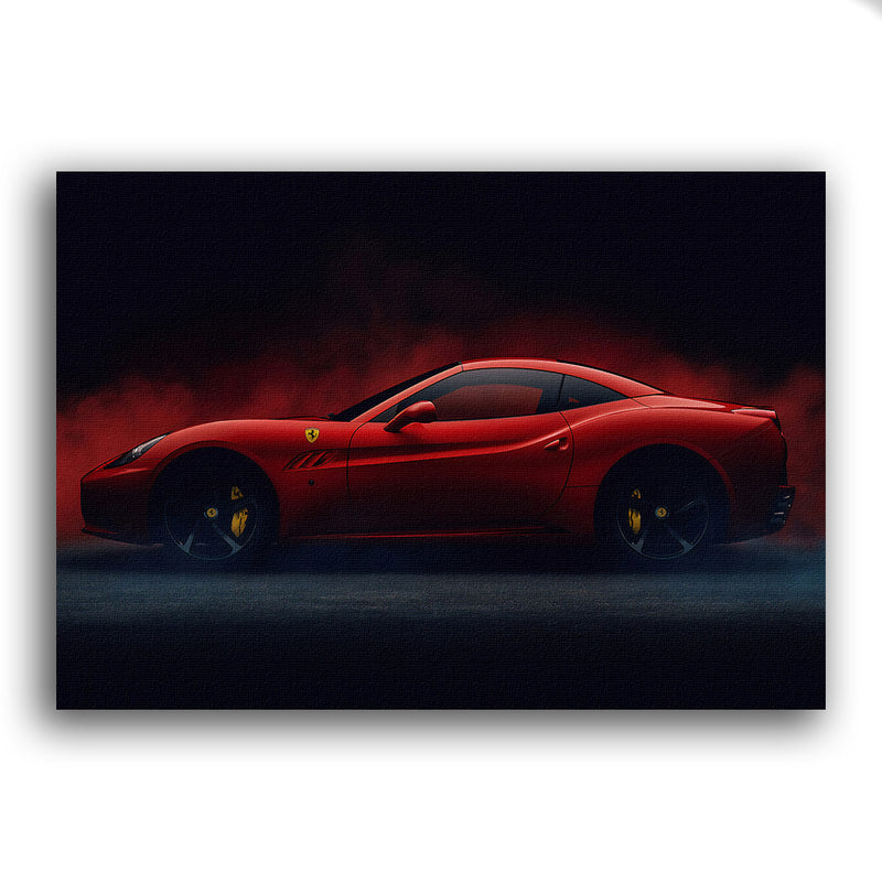 roter Ferrari 812 als Leinwandbild