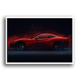 Wandbild von einem Roten Ferrari 