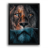 Löwe ist unter Wasser Wandbild